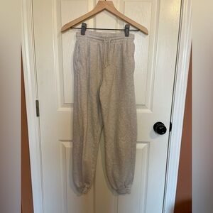 H&M Divided Light Grey Drawstring Jogger Sweatpants